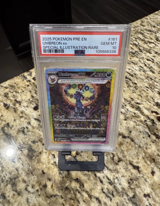 UMBREON EX 2025 POKEMON PRISMATIC EVOLUTIONS 161/131 PSA 10 READ DESCRIPTION